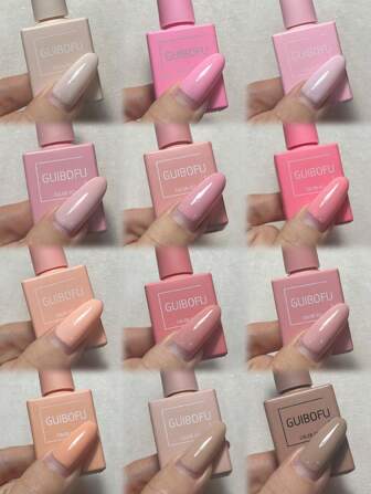 1 pieza Esmalte de uñas en gel de 15ml Set de 120 colores Serie Brillo de Otoño Acabado Semipermatente Glitter Lentejuelas Esmalte de uñas Set Kit Remojo Fuera Barniz UV Nail Art para Manicura Diseño de Uñas unicolor Un Frasco