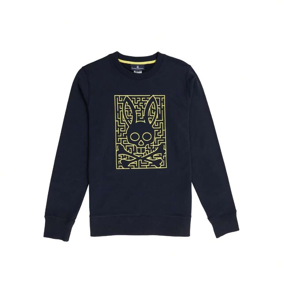 Psycho Bunny Men's Navy Pisani Embroidered Sweatshirt B6S712X1FT-NVY - Blue - View 1