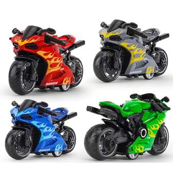 1 pieza Juguete motocicleta de retroceso interactivo - Imitación con detalles extremos, regalo de fiesta exquisito. También se puede coleccionar y exhibir, Patinete de dedo, Ukelele, Walkie Talkie, Motocicleta, Scooter, Walkie Talkie, Motocicleta de juguete, Patinete, Walkie Talkie para niños, Vuelta a la escuela