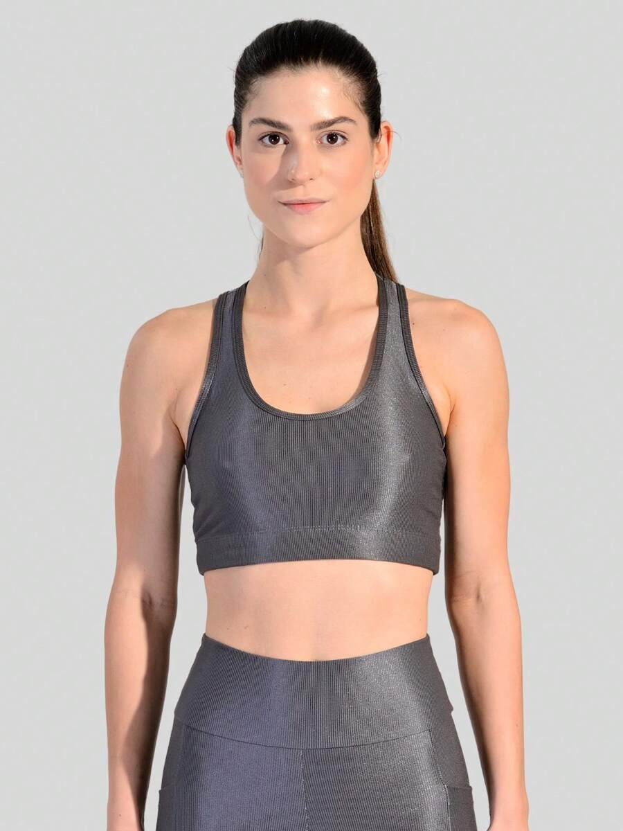 Women Sports Tees & Tanks - 深灰色 - 查看 1