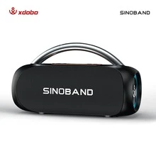 XDOBO Youth 60W藍牙音箱，便攜無線音箱，防水設計，配備語音助手、低音炮，支持AUX TF卡 - 黑色 - 查看 3