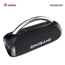XDOBO Youth 60W藍牙音箱，便攜無線音箱，防水設計，配備語音助手、低音炮，支持AUX TF卡 - 黑色 - 查看 4