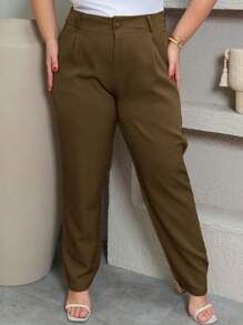 Plus Size Pants - Marrón Chocolate - Ver 3