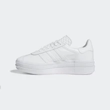 Adidas Originals Triple White Gazelle Bold, zapatilla deportiva Gazelle informal para mujer - Blanco - Ver 2
