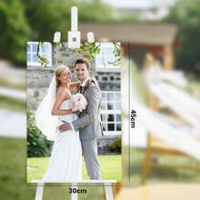 1 pieza Póster de boda personalizado con foto, cartel de 40*30cm, decoración de boda romántica para ceremonia, césped, interior y exterior, obra de arte colgante, Navidad