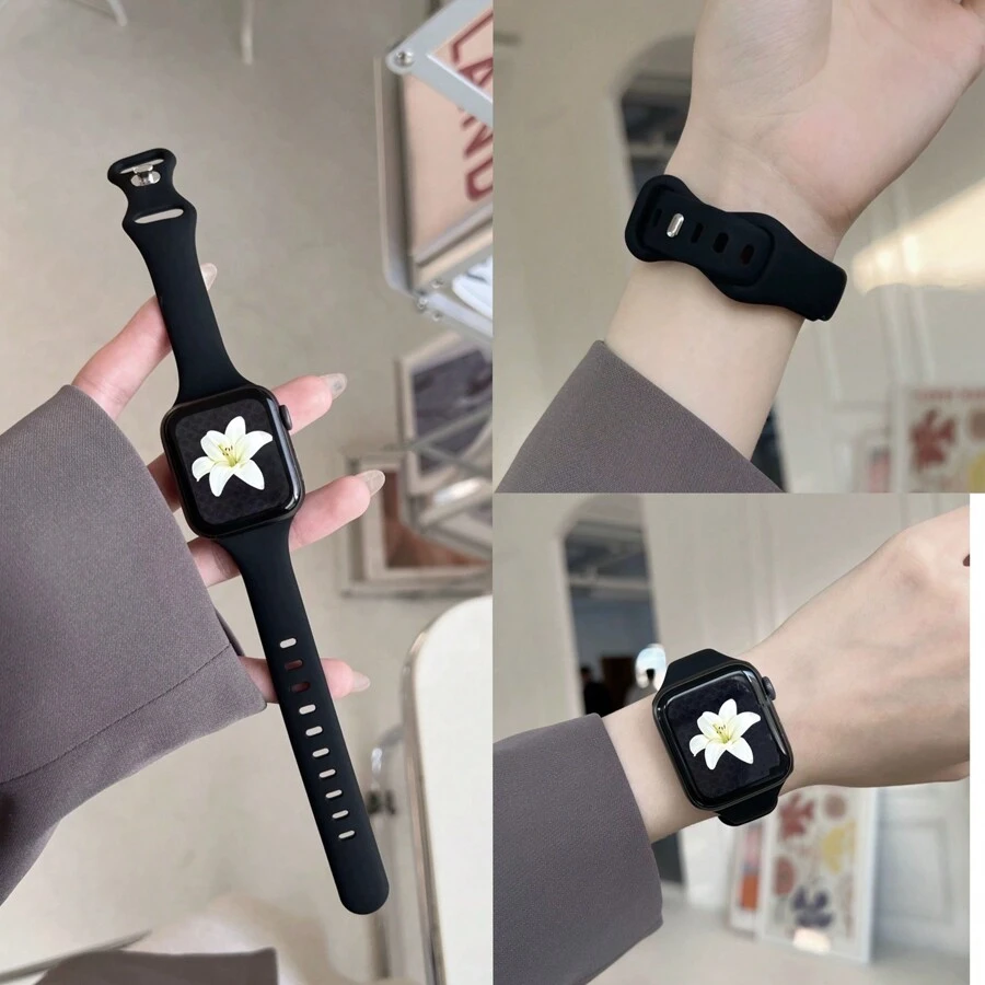 1件女款運動錶帶,適用於 38mm 40mm 41mm 42mm 44mm 45mm 46mm 49mm Series Ultra S11/10 9/8/7/6/5/4/3/2 SE - 黑色 - 查看 1