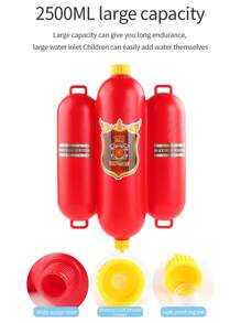 1 Set Juguete de manguera contra incendios de tipo manual con pistola de agua creativa de mochila de bombero con gran capacidad, Juguetes de pistola de agua para el verano - Multicolor - Ver 4