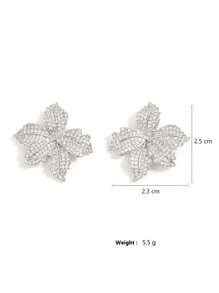 rakol 2 pièces Boucles d'oreilles minimalistes élégantes en feuille de cuivre, convient pour un port quotidien pour femmes