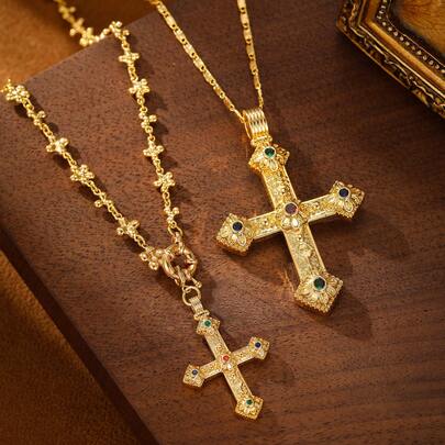 Colar Longo Cruzado de Luxo Leve Europeu e Americano para Mulher, Adequado para Festivais, Aniversários, Presente de Casais, Casamentos de Banquete e Colares Decorativos.