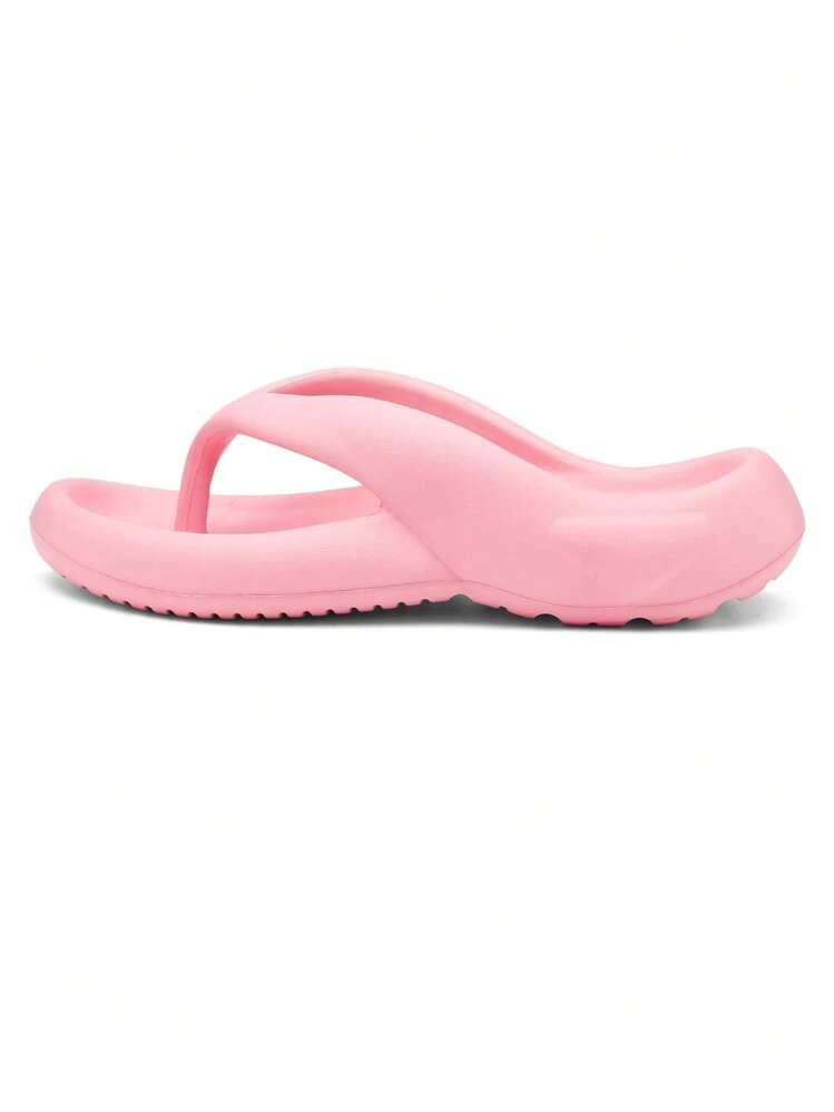 CHANCLAS MUJER, SANDALIAS EVA Flip Flop Suela Antiderrapante PANTUNFLAS, Pata de gallo Suela gruesa Plataforma impermeables Casuales Playa Baño. - Rosa - Añade 2