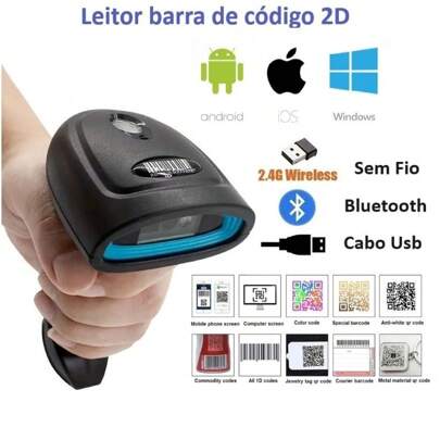 Leitor De Código De Barras U28 Com Bluetooth Leitura Rápido Qr Code 2D Compartil iOS Android Windows