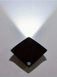 1pc Fish Shape Motion Sensor LED Night Light, Indoor Decorative Wall Lamp Battery Powered, Versatile Installation, Perfect For Home Atmosphere - Elegant Ambience Yellow Light - Black - View 8