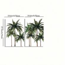 Set Of 2 Palm Tree Wall Art Picture Tropical Plant Canvas Prints Paintings Palm Tree Poster Beach Coastal Decor For Bedroom, Living Room, Or Office Unframed
