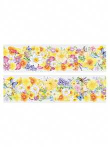 1卷花霧PET膠帶，藝術浪漫花草風景筆記本日誌帶，DIY剪貼簿及便利貼必備 - 均碼 - 查看 10