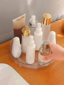 1入透明多層桌面化妝品收納盒，大容量組織者，適用於妝容、護膚品、化妝水、香水展示架，適用於臥室、浴室、客廳、門口 - 彩色 - 查看 4