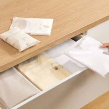 2/3/5/10pcs Whale Print Travel Storage Bag, Transparent PVC Clothes Sorting Bag, Waterproof Zipper Underwear Packing Bag,Transparent Sealed Underwear Organizer, Travel Luggage Packing Pouch - White - View 6