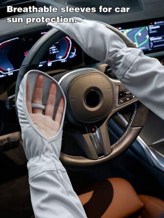 Mangas de brazo para conducir en verano, mangas de protección solar transpirables, disponible en gris 1 par/azul 1 par/rosa 1 par/negro 1 par/blanco 1 par