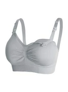 5 件套尼龙孕妇哺乳胸罩，前扣式无缝哺乳无钢圈胸罩，孕期和产后穿着舒适 - 彩色 - 查看 8