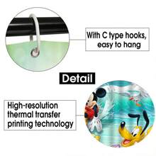 1 件/4 件浴室套装 - 防水布浴帘，带 12 个挂钩，防滑浴垫，U 型马桶座套，马桶盖套，浴室装饰 - 彩色 - 查看 5