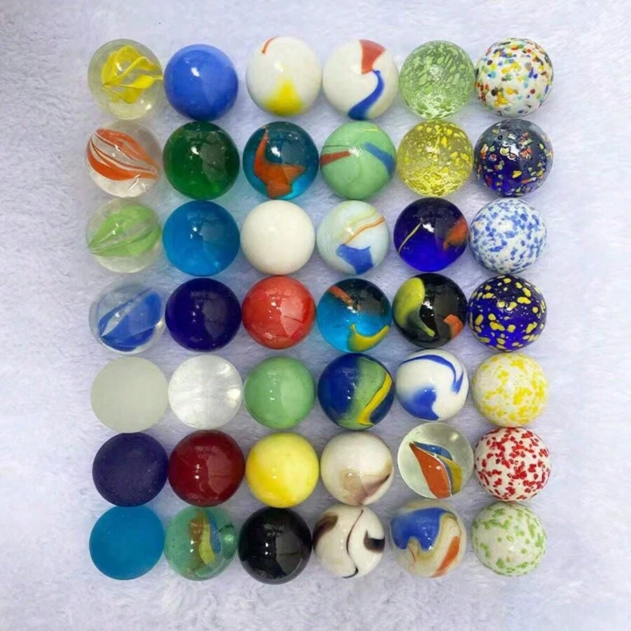 Set de 20 piezas/50 piezas de canicas de vidrio de colores variados