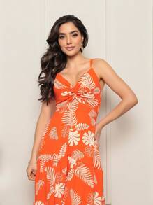 Women Maxi Dresses - 橘色 - 查看 4