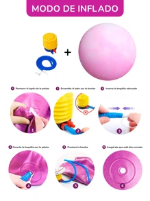 Shang's Pelota Para Yoga Con Degradado 65 cm - Rosa - Ver 4