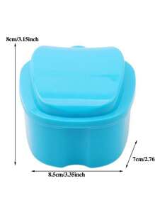 Deluxe Denture Case - Spacious Holder With Ventilated Cup, Detachable Strainer Basket, And Travel-Friendly Design For Thorough Cleaning And Storage - Essential For Daily Care And Travel, Portable Accessories Storage - Multicolor - View 6