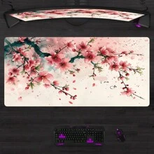 樱花樱花鼠标垫游戏 XL 家用新款粉色花朵高清鼠标垫 XXL 键盘垫防滑办公室地毯笔记本电脑鼠标垫 - 彩色 - 查看 1