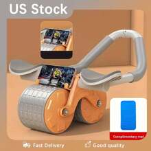 1pc Abdominal Wheel Automatic Rebound Abdominal Wheel Elbow Support Flat Abdominal Training Home Fitness Equipment