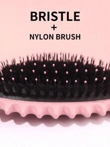 1pc Curl Defining Brush, 3-In-1 Fish Bone Brush For Shaping And Styling Curly Hair, Claw Hair Brush To Define And Shape Curls, Reduce Tangles And Frizz, Suitable For Styling Curly Hair - Pink - View 6