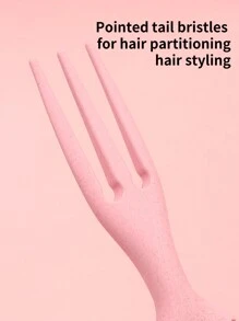 1pc Curl Defining Brush, 3-In-1 Fish Bone Brush For Shaping And Styling Curly Hair, Claw Hair Brush To Define And Shape Curls, Reduce Tangles And Frizz, Suitable For Styling Curly Hair - Pink - View 4