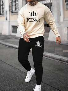 Men Hoodie & Sweatshirt Co-Ords - Beis - Ver 2