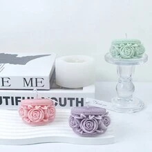 1 Máy Tính DIY Macaron Hoa Hồng Đồ Trang Trí Khuôn Thạch Cao Nến Thơm Hoa Hồng Khuôn Silicon Khuôn Silicon Cúc Vạn Thọ Khuôn Nến Thơm Hoa Cúc Ngày Của Người Chết Đồ Trang Trí Cúc Vạn Thọ Làm Khuôn - trắng - Xem 4