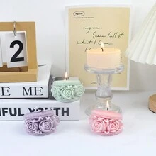 1 Máy Tính DIY Macaron Hoa Hồng Đồ Trang Trí Khuôn Thạch Cao Nến Thơm Hoa Hồng Khuôn Silicon Khuôn Silicon Cúc Vạn Thọ Khuôn Nến Thơm Hoa Cúc Ngày Của Người Chết Đồ Trang Trí Cúc Vạn Thọ Làm Khuôn - trắng - Xem 6