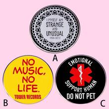 1 Stück, kreativer Zink-Legierung Brosche, Keine Musik, Kein Leben Brosche, Musik-Album Brosche, Metall-Legierung Abzeichen Accessoire - Verschiedenfarbig - Übersicht 1