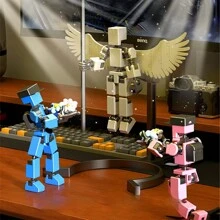 1set New 5th Gen Multi-Jointed Transformable Decompression Fidget Doll, DIY Assembly Decompression Toy, Holiday Gift, Desktop Stress Relief Toy, Disassemble & Assemble Doll Playset - Multicolor - View 7