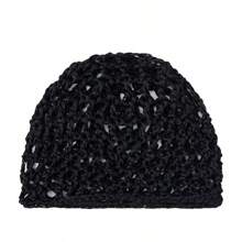 Red de pelo de ganchillo de malla, gorra de protección de pelo, cubierta de red de pelo unisex, gorro para dormir - Negro - Ver 8