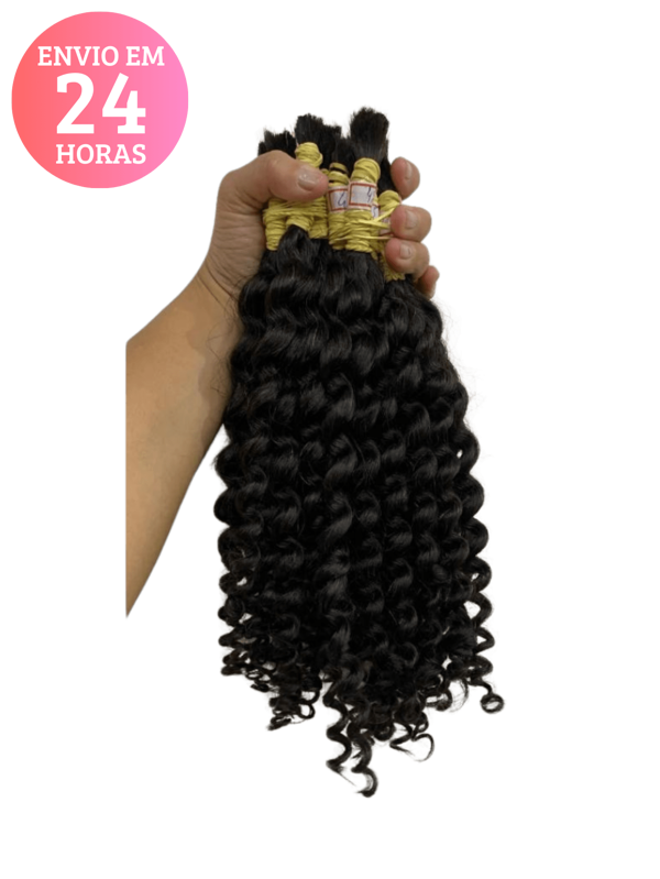 Mega Hair Cabelo 100% Humano -  Indiano Cacho 1 50g 45 cm
