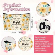 10 Pcs Christian Makeup Bag Bible Pencil Pouch Bible Cover Floral Cosmetic Bags Set Christian Inspirational  Gifts Study Supplies For Women, Adults, Baby Shower Prizes  Gifts In Bulk - 10 Pcs Christian Makeup Bag - View 4