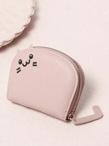 1/2pcs Cartoon Cat Shaped Wallet, Women Multi-Card Slots Purse, Cute & Fashionable Faux Leather Coin Pouch, Cat Card Holder, Compact & Portable, Multi-Slot Design, Various Colors Available, Small Gift For Family, Friends And Loved Ones (Zipper Color Random) - Multicolor - View 22