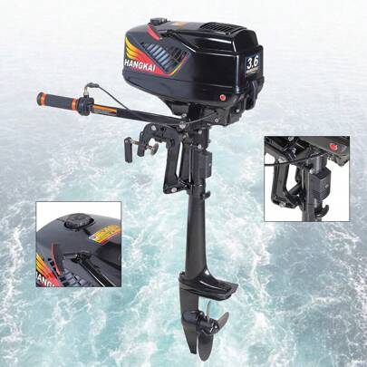 Miumaeov 2 Stroke Heavy Duty Outboard Motor 3.6 HP Boat Engine W/Water Cooling CDI System