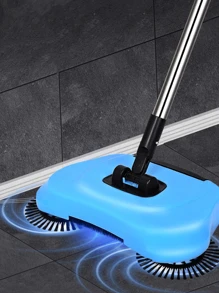Aspiradora de suelo multifuncional manual para el hogar, aspiradora manual, aspiradora de suelo y fregadora en una máquina, conjunto de escoba, cepillo y fregona, máquina aspiradora mágica - Azul - Ver 2