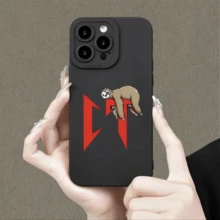 猴子躺下彩色印花黑色啞光TPU手機殼，精確的相機切口，全面覆蓋，適用於iPhone11/12/12pro/12promax/13/13pro/13promax/14/14pro/14promax/15/15pro/15promax - 彩色 - 查看 2