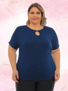 Plus Size Blouses - 藏蓝色 - 查看 4