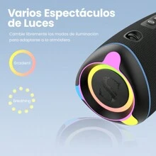 (Semi-Nuevo) Bocina Sounarc R2 Altavoz Portátil 60w 6000 Mah, Sonido Inalámbrico Multifuncional Con Rgb Luz Led, Bluetooth 5.3 Ipx6, Sonido Estéreo Hd, Bajos Profundos, Reproducción De Aux/micro Sd/tf/usb, Negro - Negro - Ver 3