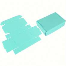 10 paquetes color verde claro F2, cajas de embalaje de papel corrugado rígido de 3 capas, tamaño: 15x10x4cm / 10 piezas 5.9x3.9x1.57 pulgadas Cajas de envío de correo, cajas de cartón ondulado para empaque de pequeñas empresas, artesanías, regalos, productos (debido a las condiciones de iluminación y fotografía, puede haber diferencias de color) - verde menta - Ver 7