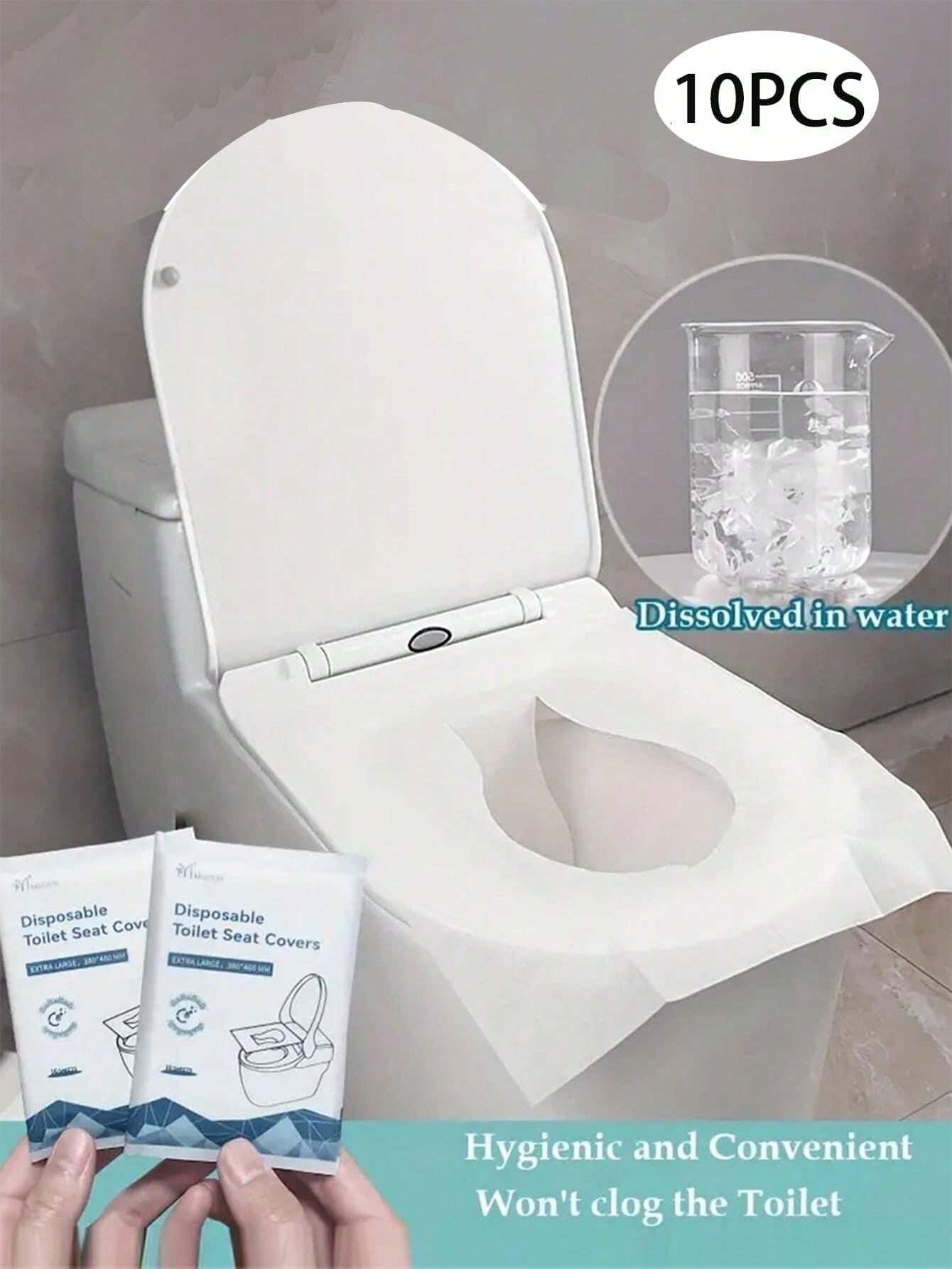 10pcs Disposable Toilet Seat Cover,Soluble Portable Potty Seat Cover