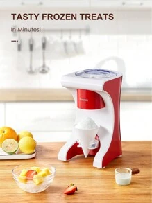 Shaved Ice Machine Snow Cone Machine, Reemix Slushie Machine For Snow Cone, Snowballs, Frozen Cocktails And More, Easy To DIY With Snow Cone Syrup At Home - US A Type Plug(110-127V) - View 2
