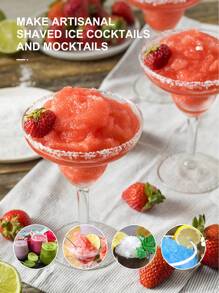 Shaved Ice Machine Snow Cone Machine, Reemix Slushie Machine For Snow Cone, Snowballs, Frozen Cocktails And More, Easy To DIY With Snow Cone Syrup At Home - US A Type Plug(110-127V) - View 5