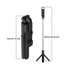 Ausziehbarer Smartphone Selfie-Stick mit 360° Drehung - Kabellose Fernbedienung, Stativ-Kompatibilität für Smartphones/Iphone/Android